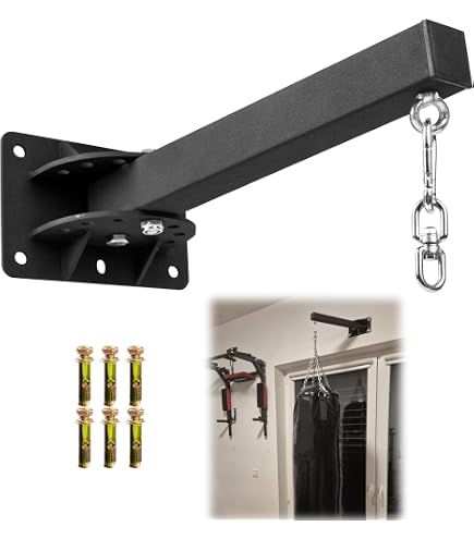 Teodute Boxsack Wandhalterung (bis 150 Kg) – Verstellbar & Drehbar, Für Fitnessraum, Garage, Indoor/Outdoor