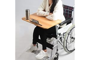 COJJ Table De Plateau De Fauteuil Roulant, Planche De Table à Manger en Bois, Table De Salle à Manger De Plateau De Fauteuil Roulant en Bois DéTachable, Accessoires De Fauteuil Roulant,#1