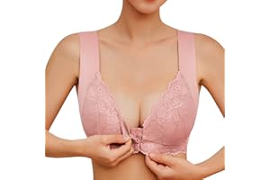 TAIMOWEI Soutien Gorge Ouvert Devant sans Armature,Soutiens-Gorge de Sport Femme Sports Bra Fermeture Devant Confortable Quotidien Soutien Gorge Brassières sans Armature pour Yoga Sport