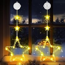 OUILA Weihnachtsbeleuchtung Fenster – LED Bethlehem Stern Mit Saugnapf & Timer – Warmweiß, Batteriebetrieben – Festliche Deko Für Drinnen Batteriebetriebene Weihnachtslichter