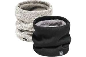 Rayson 2-częściowa choker zimowy unisex choker z dzianiny koła, podszewka, polar, rurka, szalik, szalik, gorący szalik, chodzenie na zewnątrz, narciarstwo