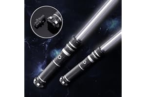ZYGSEVE Lightsaber for Kids - 2 Pack Light Sabres with 7 Colours and Motion Sensitive FX Sounds - 2-in-1 Extendable Light Saber Set for Halloween Fancy Dress