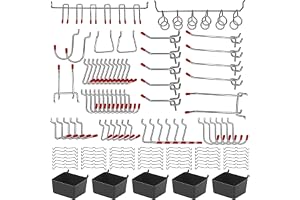 114 st Metal Pegboard Häftklamrar Sortimentskit Peg Lås Upphängningsapplikationer