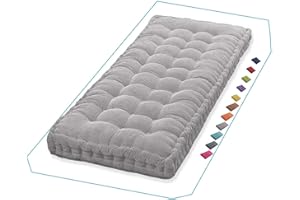 MIECOAE Cuscino per Panca 120 X 40 80x40 150x40 da Interno da Esterno da Giardino Cuscino per Panchina 100x40 da 8-10 cm Spesso, a 1 2 3 Posti, per Cucina Sala da Pranzo Patio Altalena Davanzale(Light Gray 1b