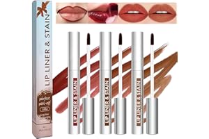 AONAT 3 Stück Peel Off Lip Liner Stain, Lipliner Wasserfest Langanhaltend Lip Stain Peel Off, Natürlicher Lippenkonturenstift, Langanhaltender Abziehbarer Lippenfleck (Hellbraun/Dunkelbraun/Burgunderrot)