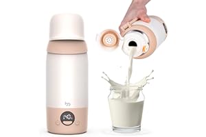 Femometer Family Tragbarer Flaschenwärmer Baby Unterwegs mit 500ml Große Kapazität, Schnelle Erwärmung, USB-C & 36 W, Präzise Temperaturregelung bis 55°, für Muttermilch und Wasser