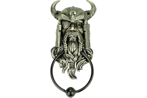 Joh. Vogler GmbH Türklopfer Odin Wikingerkopf Metallring Germanisch 24 cm Türstopper Mehrfarbig 1 Stück