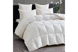 Degrees of Comfort Daunendecke 135x200cm 50% Daunen 50% Federn Ganzjahresdecke, Bezug aus 100% Baumwolle Allergikergeeignet,Oeko-Tex Standard 100