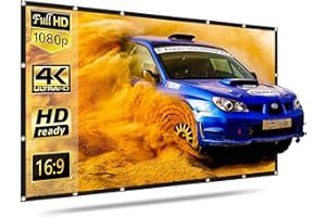 AYAOQIANG Projector Screen,120 inch Portable Projection Screen for Projector,16:9 HD Movie Screen and Foldable for Home Cinema Meeting School