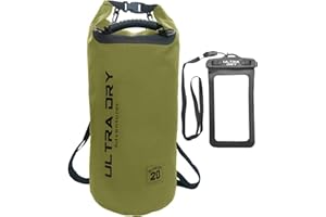 Ultra Dry Adventurer Premium Waterproof Bag, Sack with Phone Dry Bag and Long Adjustable Shoulder Strap Included, Perfect for Kayaking/Boating/Canoeing/Fishing/Rafting/Swimming/Camping/Snowboarding