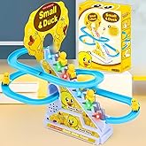MiniExplorer Duck Track Toys for Kids – Stair-Climbing Escalator with Lights & Music, Includes 3 Small Ducks – Interactive Du