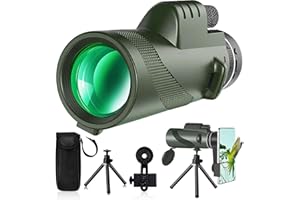 PHYSIOPHYX 80x100 Monocular-Telescope Low Night Vision Monoculars High Definition for Adults High Powered with Smartphone Adapter Telescope Hunting Wildlife Bird Watching Travel Camping Hiking