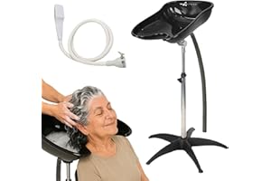 Altéax Lavatesta Portatile Per Parrucchieri Ovale con Doccetta per Lavandino Universale – Dal Design Ergonomico può Essere Utilizzato Come Lavatesta per Disabili - Lavatesta Parrucchiera Professionali