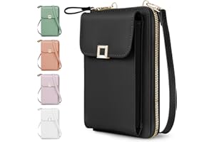 Zusentee Kleine Handy Umhängetasche, Handytasche Zum Umhängen Damen Touchscreen Crossbody kleine PU Leder Handy Tasche mit Kartenfächern und Verstellbarem Handytasche,