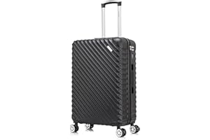 SKYLARK LUGGAGE Skylark 24" Medium Check in Suitcase Super Lightweight 4 Wheel Dual Spinner ABS Hard Shell Luggage with Built in 3-Digit Combination Lock for 15 to 20kg