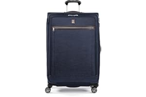 Travelpro Platinum Elite Softside Expandable Checked Luggage, 8 Wheel Spinner Large Suitcase, TSA Lock, Men and Women, True Navy Blue, Checked Large 29-Inch