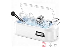 HyAdierTech Pulitore Ultrasuoni Professionale, 49000Hz Pulitore ad Ultrasuoni, 600mL Lavatrice Ultrasuoni, con 4 Timer Digitale, Display a LED, per Gioielli, Occhiali, Orologi, Anelli, Collane, Rasoi