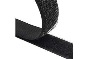 KSTAR Klettband zum Nähen, aufnähen Set Flauschband + Hakenband Farbe & Größe wählbar (schwarz, 16 mm x 3 m)
