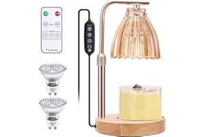 Yofuly Candle Warmer Lamp, Candle Lamp Warmer with Timer & Dimmer, Wireless Remote Electric Candle Warmer Lamp for Jar Candles, Birthday Gifts for Women, Mom Gifts for Christmas, 2 * 50W