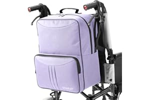 Staveley Wheelchair Bag |Wheelchair Backpack Wheelchair Bags for Back of Chair | Electric Wheelchair Storage Bag Accessories (Purple)