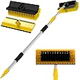 ZENO Telescopic Cleaning Brush | 3 Meter / 9 Feet Extending Window Cleaning Pole | Telescopic Window Cleaner | Washing Kit with Squeegee & Soft Bristle Brush | Ideal for Cars, Vans & Windows