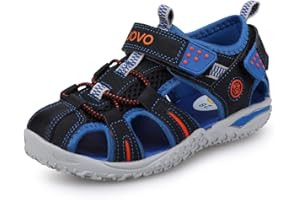 UOVO Boys Sandals Closed Toe Outdoor Sandals Trekking Hiking Sandals Athletic Summer Shoes Size 7 Toddler to 5 Big Kids