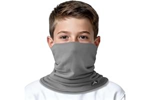GXCROR Écharpe tube d'hiver pour enfants, tube en polaire réversible, masque facial coupe-vent, chauffe-cou chaud