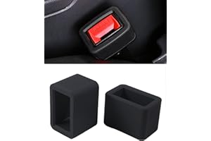 Xibao Auto-Sicherheitsgurthalter,Sicherheitsgurt Halterung Silikon Anschnallhilfe,Auto Gurtschloss Halterung,Geeignet für die meisten Auto-Sicherheitsgurt Schnallen (Schwarz)