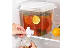 PEOSEVI 3.5 L Dispenser di Bevande con Rubinetto,Distributore di Acqua da Frigo,Contenitore per Succo da Frigorifero,Erogatore di Bevande,per Bevande Birra Ghiacciata Matrimoni da Cucina Bar