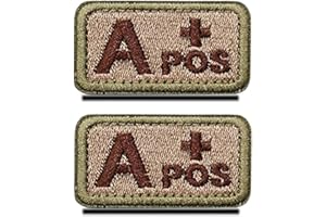 ZCKETO 2 Pièces Tactiques A+ Positif Groupe Crochet et Boucle Broderie Fournitures Médicales Premiers Secours Emblème pour ExtÉrieur Interieur CS Bicyclettes Sac à Dos de Sauvetage (A+)