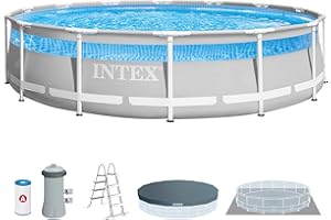 Intex - 26722NP - Kit piscine tubulaire ronde Clearview 4,27 X 1,07m, Gris
