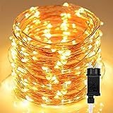 Luci di Natale, 30M 300 LEDs Catena luminosa Filo di rame 8 modalità esterno interno impermeabile luci stringa natalizie deco