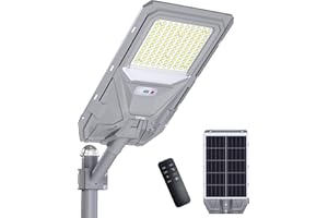 JAYNLT Farolas Solares Exterior, 6500K Farola Solar Potente con Sensor de Movimiento, IP67 Impermeables Focos LED Exterior para Patio, Calzadas, Garage