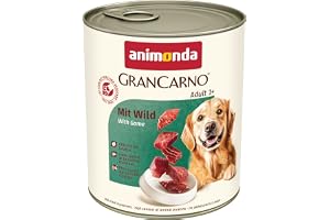 animonda Grancarno hundfoder våt, våtfoder för hundar vuxna med vilt 6 x 800 g