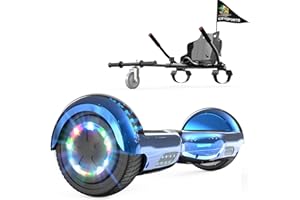 GeekMe Hoverboards,Gyropode 6.5 Pouce avec hoverkart Hoverboards Bluetooth Intégré Moteur pour Enfants et Adultes
