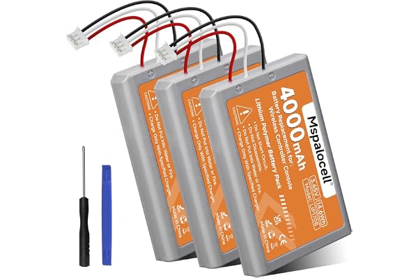 Mspalocell PS5 Controller Battery 4000mAh för Sony PlayStation 5 / LIP1708, PS5 Dual Sense Controller CFI-ZCT1W CFI-ZCT1J, PS