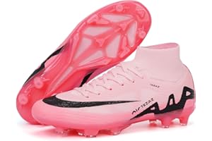 BibHoly Fußballschuhe Herren,Professionelle Fussballschuhe Outdoor-Fußballtraining,High Top Fußballschuhe,Atmungsaktive Turnschuhe