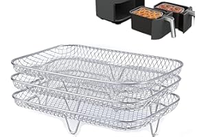 AromeLivii Support Multifonction 3 Couche Accessoires pour Huile Air Fryer - Compatible avec: Ninja Friteuse Dual Zone Foodi Max modèle AF300EU AF400EU