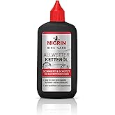 NIGRIN BIKE-CARE Allwetter-Kettenöl, 100 ml Flasche, Fahrradkettenöl, verringert Reibung, macht Fahrradketten leichtläufig