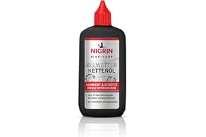 NIGRIN BIKE-CARE Allwetter-Kettenöl, 100 ml Flasche, Fahrradkettenöl, verringert Reibung, macht Fahrradketten leichtläufig