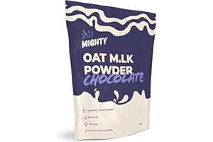 MIGHTY PEA Mighty Chocolate Oat M.LK Powder, (300g Bag, Makes Up To 30 Hot Drinks), Vegan Coffee Creamer, Ideal for Hot Chocolates & Mocha's