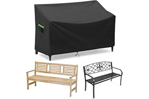 Neuradical 2/3/4-Sitzer-Gartenbank-Abdeckung wasserdicht, abdeckung gartenbank winterfest 420D Oxford-Gewebe, winddicht, sonnenlicht- und lichtbeständig, für Terrassenbänke im Freien 134x66x63/89cm