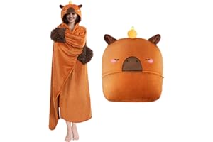 Mewaii Hoodie Decke mit Kapuze Übergroßer Tragbare Decken TV Deck