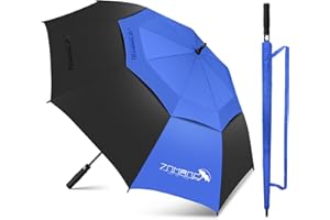 ZOMAKE Parapluie Golf 62/68inch,XL/XXL Parapluies De Golf Grande Double Canopée Anti Vent,Extra Large Automatique Ombrelle Golf De Homme Femme