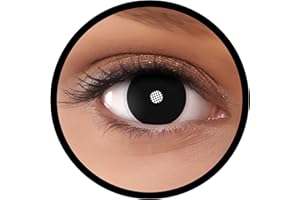 FXEYEZ Lentilles Halloween Noire, SANS CORRECTION, 2pcs 1 Paire - Déguisement en FROZEN SHADOW - Noire, Lentilles de Contact pour Halloween