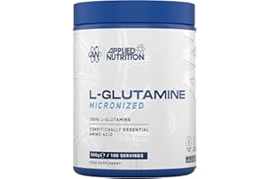 Applied Nutrition L Glutamine Powder - Amino Acid, Muscle Strength & Recovery, Boosts Immune System, Unflavoured (500g - 100 Servings)
