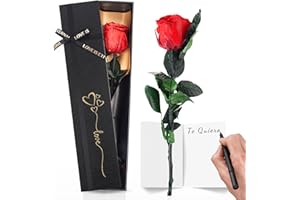 Trends by Twins® Rosa Eterna – Rosa Preservada Natural – Flores secas decoración, Flor Eterna Hecha a Mano – Regalos Originales para Mujer, Regalo Cumpleaños, Amiga o Madre