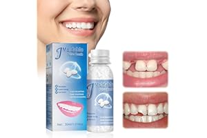 MIIOTO Ganbaro Moldable False Teeth Tooth Repair Granules, Teeth Repair Kit, DIY Temporary Tooth Repair Beads, for Temporary Fixing The Missing and Broken Tooth Replacements, 30ml (BLUE)