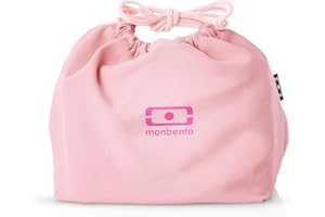 monbento - MB Pochette Litchi Rose Bento - Sac déjeuner en polyester - Convient pour les boîtes à bento MB Original MB Square & MB Tresor
