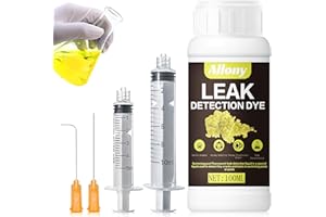 Allony Colorant pour Detecter Fuite Eau, Colorant Fuite Piscine, Detecteur de Fuite D'eau, Recherche de Fuite Universelle, Piscines, Spas, Plomberie, Toiture et Automobile (Avec Seringue)